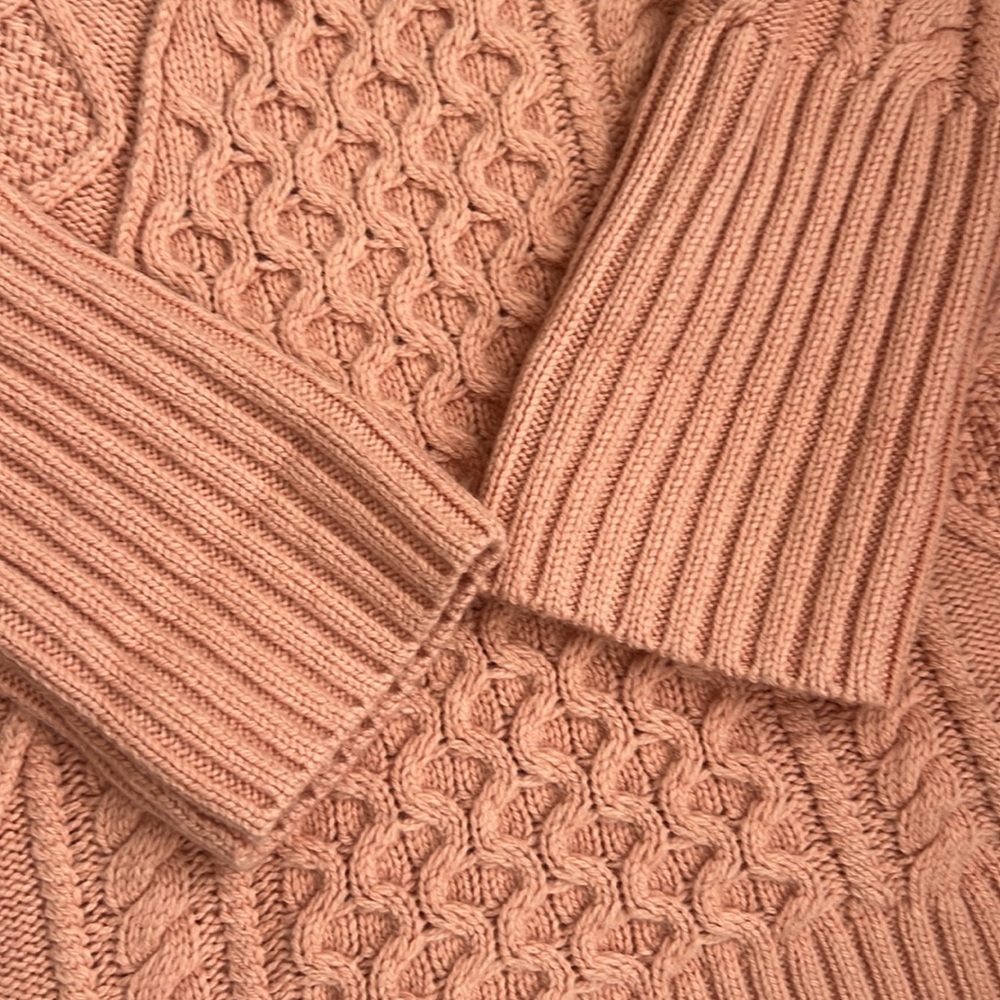 J. Crew Wool Blend Oversized Patchwork Cable-knit… - image 7